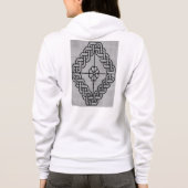 Sweat à capuche zip up broderie blackwork (Dos)