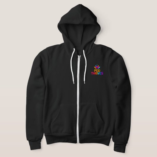 Sweat à capuche zipé avec logo classique (Poser)