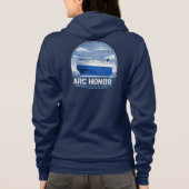 Sweat à capuche zipé Bateau Bleu (Dos)