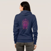  Sweat à capuche zipé bleu marine pour femmes à ma (Dos entier)