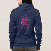  Sweat à capuche zipé bleu marine pour femmes à ma (Dos)