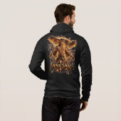 Sweat à capuche zipé Fantastique Aigle Esprit Anim (Dos entier)
