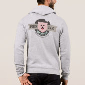 Sweat à capuche zipé numérique Chien Rose (Dos)