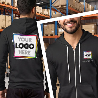 Sweat à capuche zippé avec logo d'entreprise - Imp