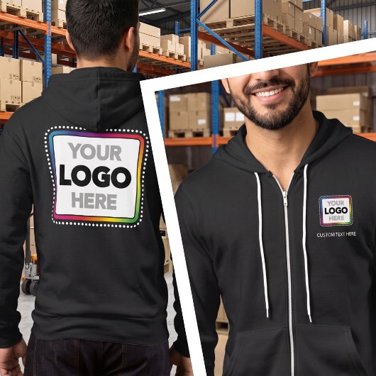 Sweat à capuche zippé avec logo d'entreprise - Imp