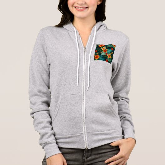 Sweat à capuche zippé pour femme (Devant)