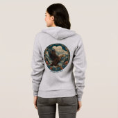 Sweat à capuche zippé pour femme (Dos entier)