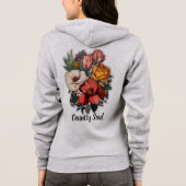 Sweat à capuche zippé pour femme (Dos)