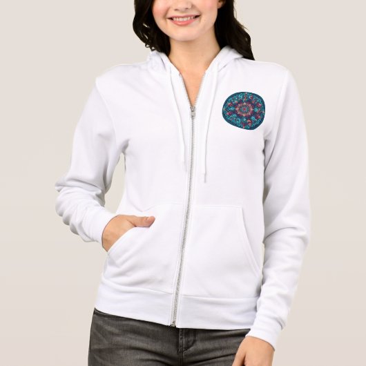Sweat à capuche zippé pour femme (Devant)
