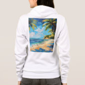 Sweat à capuche zippé pour femme (Dos)