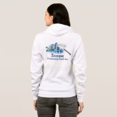 Sweat à capuche zippé pour femme avec logo TCB Cla (Dos entier)