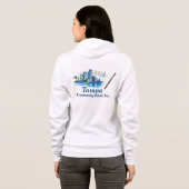 Sweat à capuche zippé pour femmes avec logo TCB Ba (Dos entier)