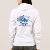 Sweat à capuche zippe pour femmes logo TCB Flute (Dos)