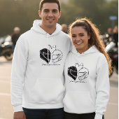 Sweat à capuchon pour couple de motards