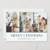 Sweat à nappes vertes photo Joyeuse carte de Noël (Devant)