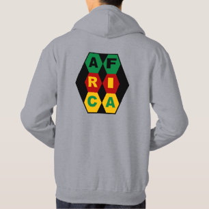 Sweat capuche grise dos homme DESIGN AFRICA SPORT