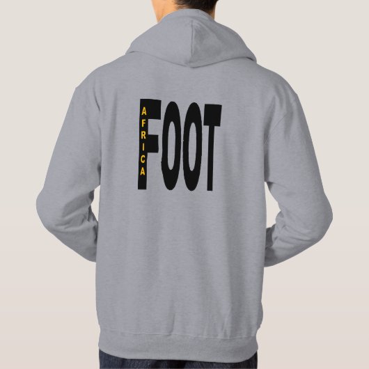 Sweat capuche grise dos homme DESIGN FOOT AFRICA (Dos)