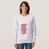 Sweat Chemise femmes Cendre TOURISME ITALIE (Devant entier)