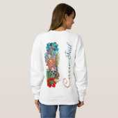 Sweat cranes et fleurs (Dos entier)