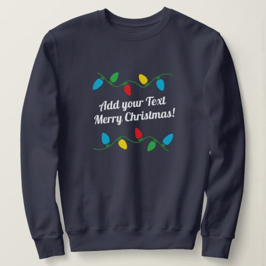 Sweat de Noël moche | Ajouter votre texte (Design devant)