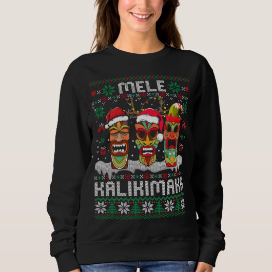 Sweat de Noël moche Mele Kalikimaka Xm hawaïen (Devant)