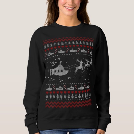 Sweat de Noël moche sous-marin (Devant)