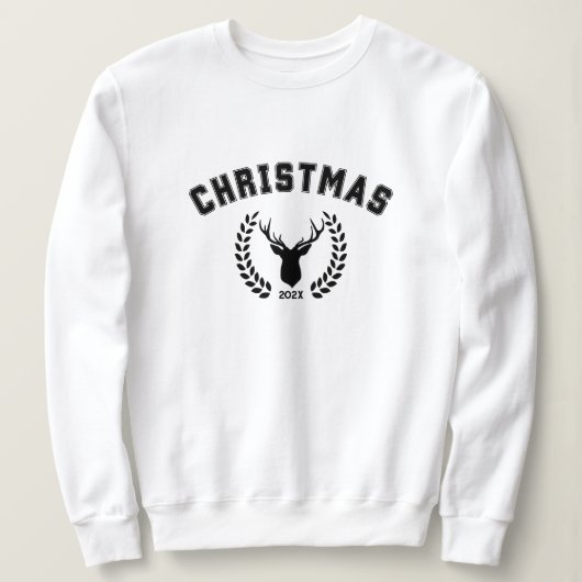 Sweat de Noël noir et blanc (Design devant)