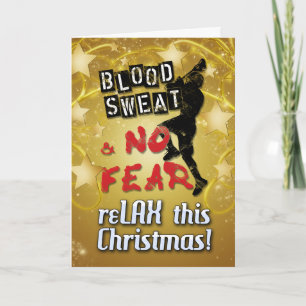 Sweat de sang et pas de crosse de peur Carte de No