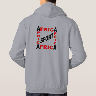 Sweat grijze capuche dos man DESIGN AFRICA SPORT Hoodie