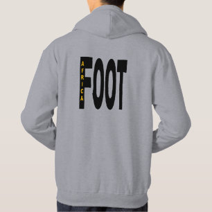 Sweat grijze capuche dos man DESIGN FOOT AFRICA Hoodie