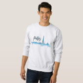 Sweat Homme Blanc Basic Paris (Devant entier)