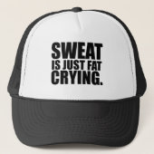 Sweat is gewoon een katachtige Humor Trucker Pet (Voorkant)