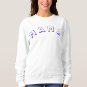 Sweat monogramme violet MAMA (Devant)