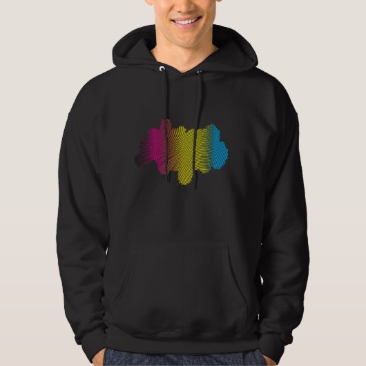 Sweat - shirt à capuche Abstrait (Devant)