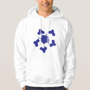 Sweat - shirt à capuche Abstrait Bleu