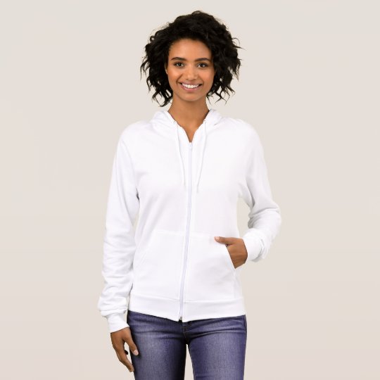 Sweat à capuche en molleton pour femmes, Blanc