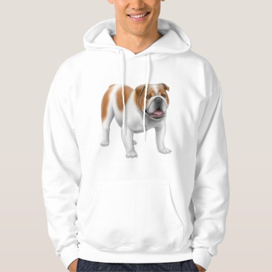 Sweat - shirt à capuche anglais de bouledogue (Devant)