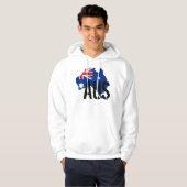 Sweat - shirt à capuche australien de drapeau (Devant entier)