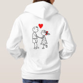 Sweat - shirt à capuche avec couple - Amour (Dos)