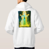 Sweat - shirt à capuche avec feu femmes imprimé (Dos)