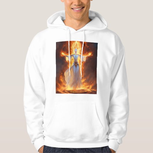 Sweat - shirt à capuche avec feu femmes imprimé (Devant)