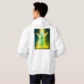 Sweat - shirt à capuche avec feu femmes imprimé (Dos entier)