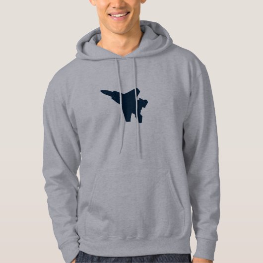 Sweat - shirt à capuche avion de combat (Devant)