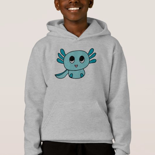 Sweat - shirt à capuche Axolotl pour enfants (Devant)