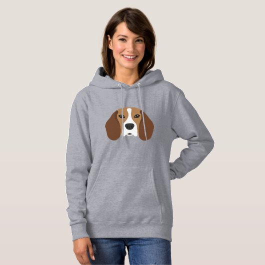 Sweat - shirt à capuche beagle (Devant entier)