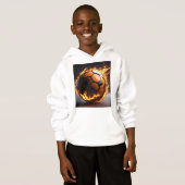 Sweat - shirt à capuche blanc (Devant entier)