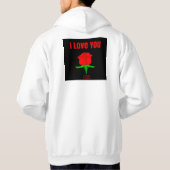 Sweat - shirt à capuche blanc de la fermeture (Dos)