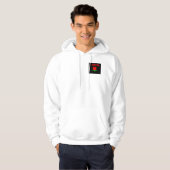 Sweat - shirt à capuche blanc de la fermeture (Devant entier)