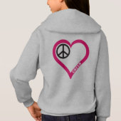 Sweat - shirt à capuche blanc de la fermeture (Dos)