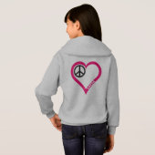 Sweat - shirt à capuche blanc de la fermeture (Dos entier)